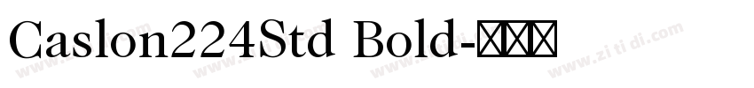 Caslon224Std Bold字体转换